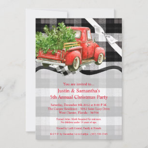 5x7 Weihnachtseinladung XMAS LKW Weihnachtsbuffet Einladung