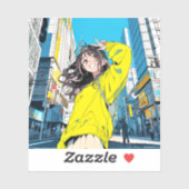 【6万人記念】寿司娘JKシール|Seal GenerativeAI Aufkleber (Blatt)