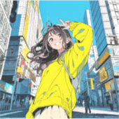 【6万人記念】寿司娘JKシール|Seal GenerativeAI Aufkleber (Vorderseite)