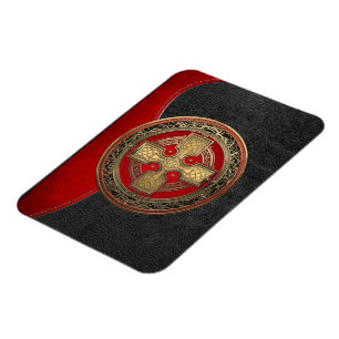 [600] Altes keltisches Sacred Gold Knot Cross Magnet