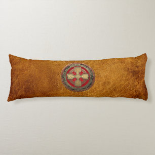 [600] Altes keltisches Sacred Gold Knot Cross Seitenschläferkissen