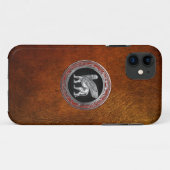 [600] Assyrian Winged Lion - Silver Lamassu Case-Mate iPhone Hülle (Rückseite (Horizontal))