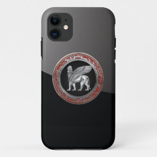 [600] Assyrian Winged Lion - Silver Lamassu Case-Mate iPhone Hülle