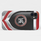 [600] Assyrian Winged Lion - Silver Lamassu Case-Mate iPhone Hülle (Rückseite (Horizontal))