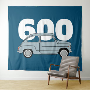 600 azul wandteppich