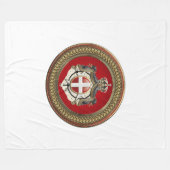 [600] Beschluss Maltas - SMOM-Wappen Fleecedecke (Vorderseite (Horizontal))