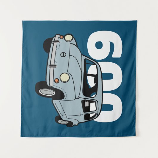 600 blau v2 wandteppich (Vorderseite (Horizontal))