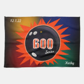 600 Bowling Serie mit Farben, Handtuch (Horizontal)