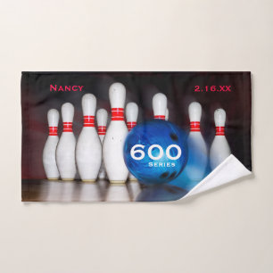 600 Bowling-Serie oder Ihre Wahl-Punktzahl, Bowlin Handtuch