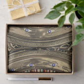 [600] Heiliger Goldägypter Winged Scarabäus mit Seidenpapier (Geschenk)