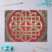 [600] Heiliges keltisches Goldknoten-Kreuz Seidenpapier (Basteln)