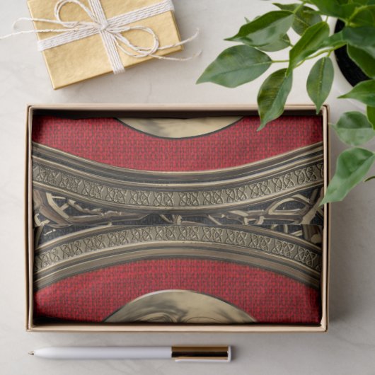 [600] Heiliges keltisches Goldknoten-Kreuz Seidenpapier (Geschenk)