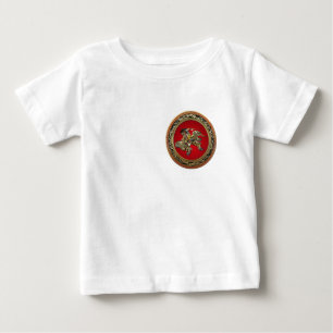 [600] Hokusai - Shoki Riding Shishi Lion Baby T-shirt