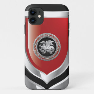 [600] Isländischer Drache, Landvættir [Silber] iPhone 11 Hülle