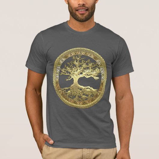 [600] Keltischer Baum des Lebens [Gold] T-Shirt (Vorderseite)