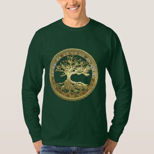 [600] Keltischer Baum des Lebens [Gold] T-Shirt (Vorderseite)