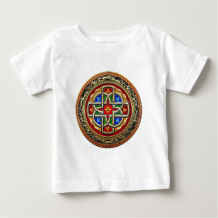[600] Keltisches Kreuz [Gold+Email] Baby T-shirt
