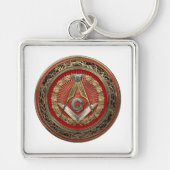 [600] Master Mason - Gold Square & Compasses Schlüsselanhänger (Vorne)