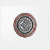 [600] Master Mason - Silver Square & Compasses Fleecedecke (Vorderseite (Horizontal))