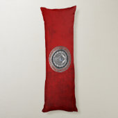 [600] Master Mason - Silver Square & Compasses Seitenschläferkissen (Rückseite (Vertikal))