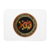 [600] Rote und Gelbe Drachen Magnet (Horizontal)