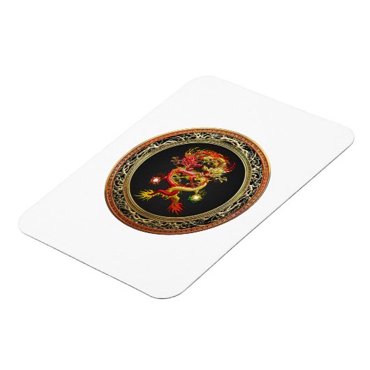 [600] Rote und Gelbe Drachen Magnet (Linke Seite)