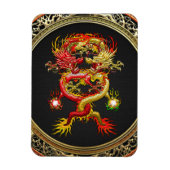 [600] Rote und Gelbe Drachen Magnet (Vertikal)