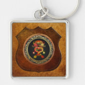 [600] Rote und Gelbe Drachen Schlüsselanhänger (Vorne)