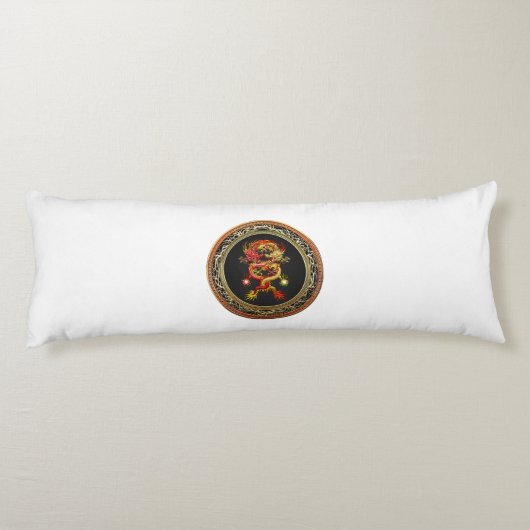 [600] Rote und Gelbe Drachen Seitenschläferkissen (Rückseite)