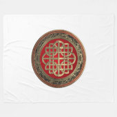 [600] Sacred Celtic Gold Knot Cross Fleecedecke (Vorderseite (Horizontal))