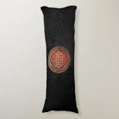 [600] Sacred Celtic Gold Knot Cross Seitenschläferkissen (Vorderseite Vertikal)