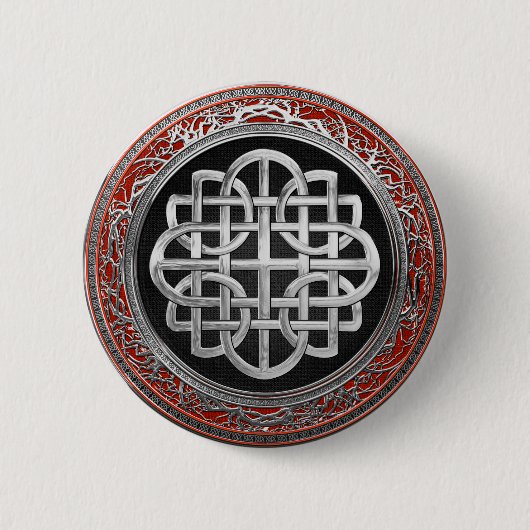 [600] Sacred Celtic Silver Knot Cross Button (Vorderseite)
