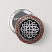 [600] Sacred Celtic Silver Knot Cross Button (Vorne & Hinten)