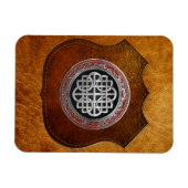 [600] Sacred Celtic Silver Knot Cross Magnet (Horizontal)