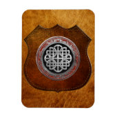 [600] Sacred Celtic Silver Knot Cross Magnet (Vertikal)