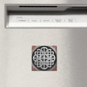 [600] Sacred Celtic Silver Knot Cross Magnet (In Situ (Geschirrspüler))