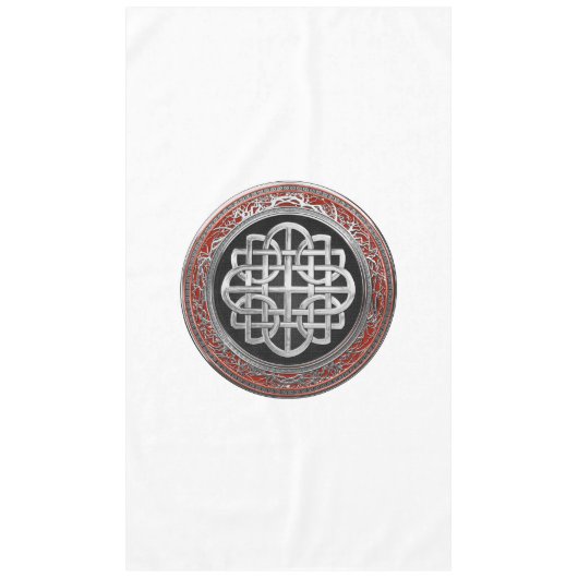 [600] Sacred Celtic Silver Knot Cross Tischdecke (Vorderseite)