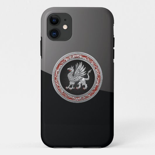 [600] Sacred Silver Griffin Case-Mate iPhone Hülle (Rückseite)