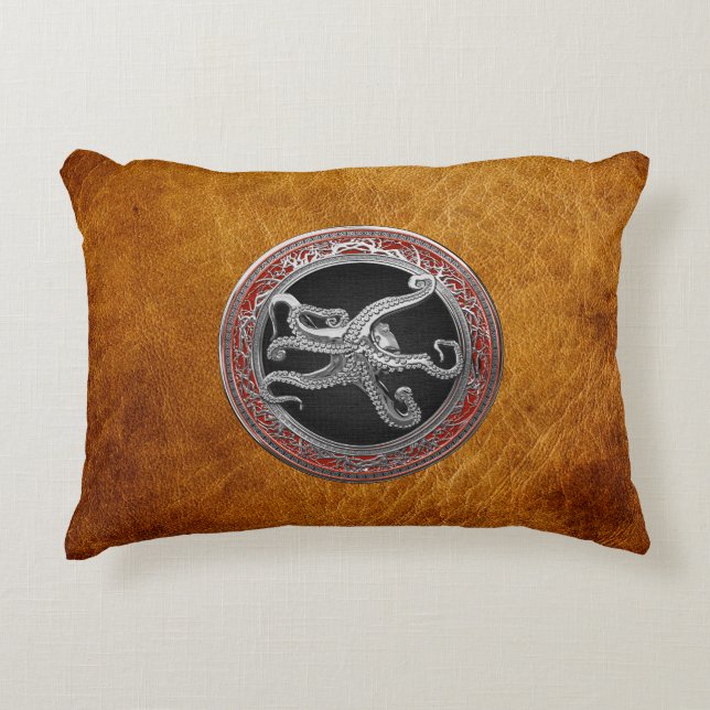 [600] Sacred Silver Octopus in Defensive Posture Dekokissen (Vorderseite)