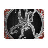 [600] Sacred Silver Octopus in Defensive Posture Magnet (Horizontal)