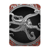 [600] Sacred Silver Octopus in Defensive Posture Magnet (Vertikal)