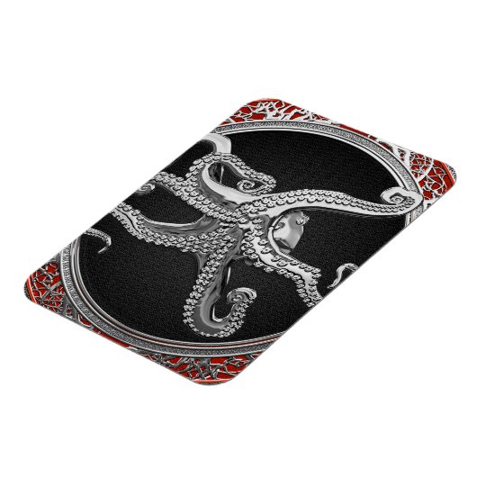 [600] Sacred Silver Octopus in Defensive Posture Magnet (Linke Seite)