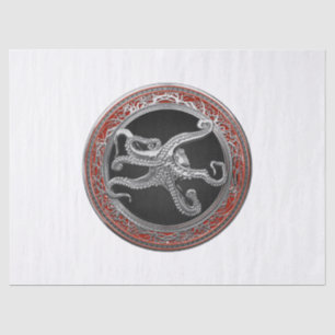 [600] Sacred Silver Octopus in Defensive Posture Seidenpapier