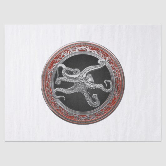 [600] Sacred Silver Octopus in Defensive Posture Seidenpapier (Vorderseite)
