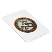 [600] Schwarzer und Gold Heiliger Ostdrache Magnet (Rechte Seite)
