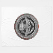 [600] Silberrömischer Kaiseradler über Medallion Fleecedecke (Vorderseite (Horizontal))