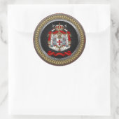 [600] Tempelwappen der Ritter Runder Aufkleber (Tasche)