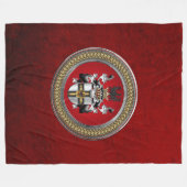 [600] Wappen-Teutonenkappe Fleecedecke (Vorderseite (Horizontal))
