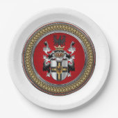 [600] Wappen-Teutonenkappe Pappteller (Vorderseite)