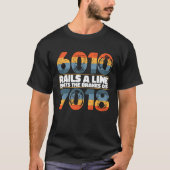 6010 Rails Line schlägt die Bremsen von 7018 Welde T-Shirt (Vorderseite)
